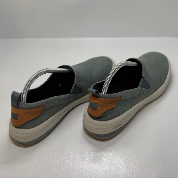 Merrell Gridway Men’s Slip-On Shoes Vibram Sole with blue/green(teal) Canvas 8.5 - Picture 5 of 11